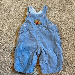 Vintage Baby Kids Corduroy Light Blue Overalls Christmas Infant